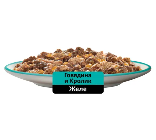 Whiskas желе с говядиной и кроликом, 75 г х 28 шт (уп)
