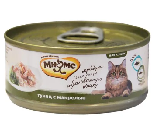 Мнямс Консервы Тунец с макрелью в нежном желе, 70 г