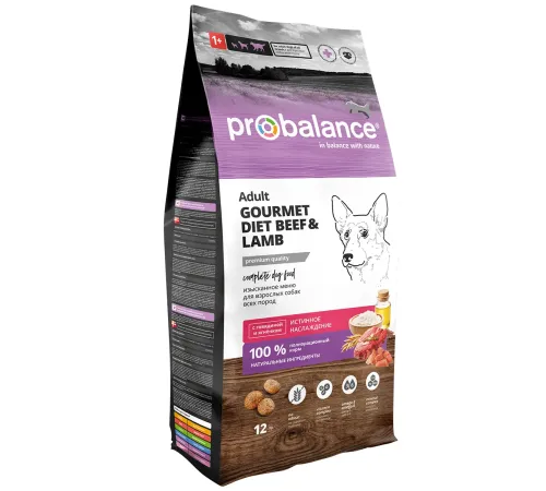 ProBalance Dog Gourmet Diet Beef & Lamb, 12 кг