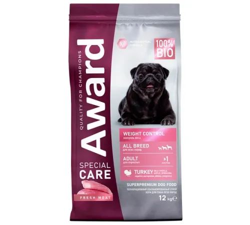 Award Special Care Adult Dog Weight Control (Индейка), 12 кг