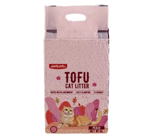 Emily Pets Наполнитель Tofu (Персик), 6 л