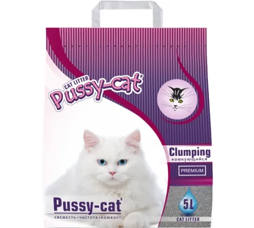 Pussy-cat Premium наполнитель комкующийся с ароматом лаванды, 5 л