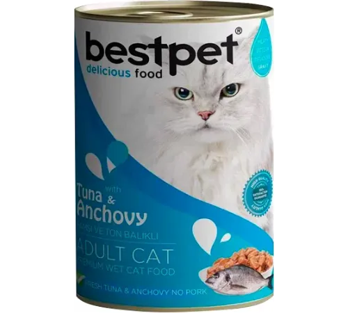 Bestpet Adult Cat (Тунец и анчоусы в соусе), 400 г