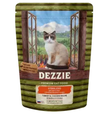 Dezzie Sterilized Cat (Индейка, курица), 400 г