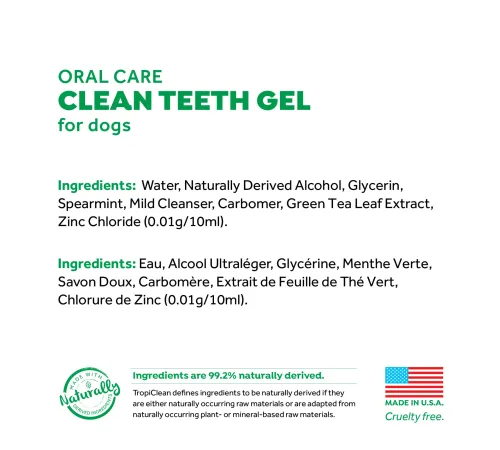 TropiClean Fresh Breath Oral Care Clean Teeth Gel for Dogs, 59 мл