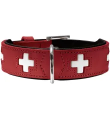 Hunter Ошейник Swiss, красный/черный, 37/XS-S