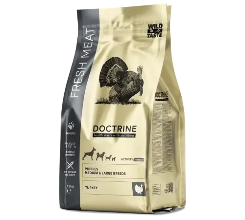 Doctrine Fresh meat Puppy Medium&Maxi (Индейка, рис), 12 кг