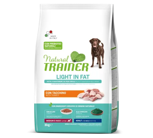 Trainer Natural Light in Fat Medium&Maxi Adult (Индейка), 3 кг