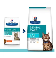 Hill's Prescription Diet t/d Dental Care для кошек (курица) 1,5 кг