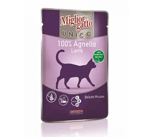 Miglior MC UNICO 100% Lamb for Cat 85 г