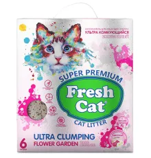 Fresh Cat Комкующийся наполнитель Цветущий сад, 6 л