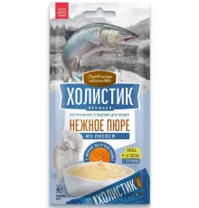 Деревенские лакомства Холистик Нежное пюре из лосося с икрой летучей рыбы, 10 г х 4 шт