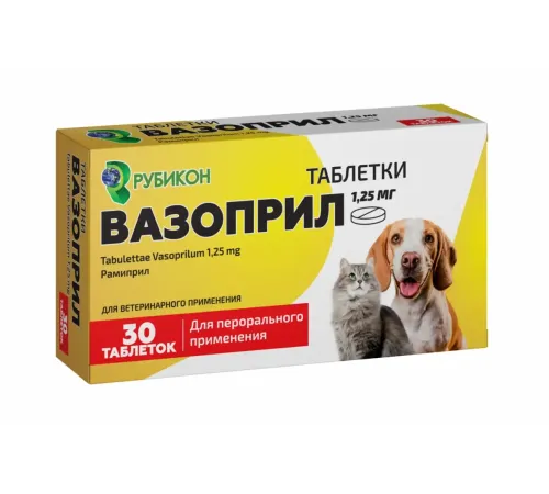Рубикон Вазоприл, 1,25 мг (30 таб) срок до 08.2026 г