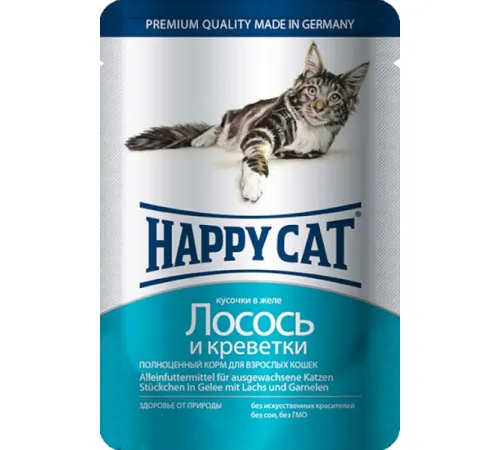 Happy Cat Пауч Лосось Креветки 100 г