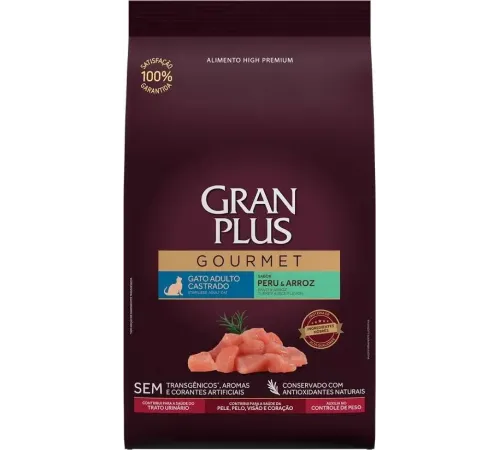 Granplus Gourmet Cat Sterilized (Индейка, рис), 3 кг