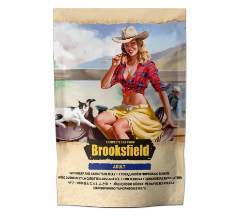 Brooksfield Adult Cat (Говядина с морковью в желе) 85 г