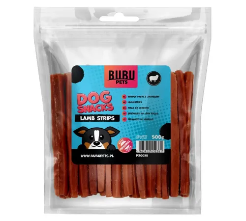 Bubu Pets Стрипсы из мяса ягненка, 500 г