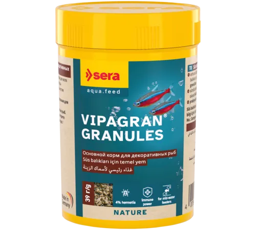 Sera Корм гранулы для всех рыб Vipagran Granules, 100 мл (39 г)