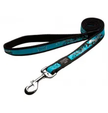 Поводок Rogz Fancy Dress Turquoise Chrome M 16 мм/1,8 м