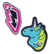 Joyser Два шеврона на кнопках Walk Patches, единорог, молния