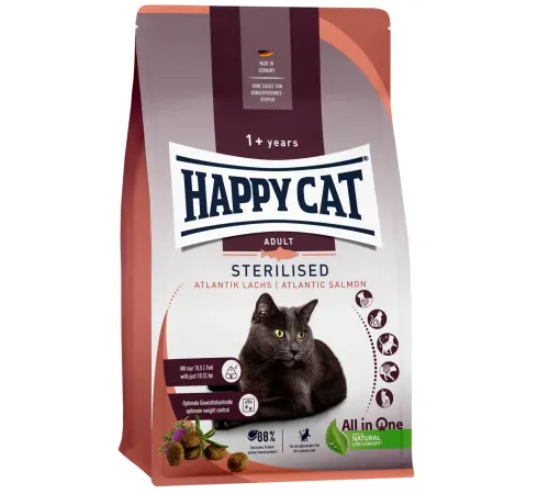 Happy Cat Sterilised Atlantik-Lachs (Атлантический лосось) 1,3 кг