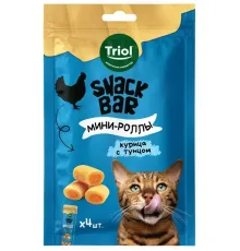 Triol Snack Bar Мини-роллы с начинкой из курицы с тунцом, 40 г