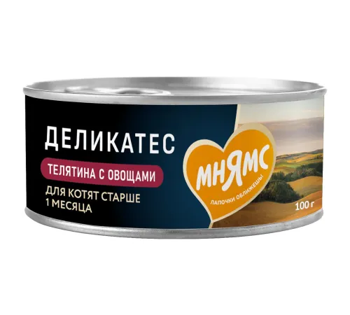 Мнямс Delicatesse Паштет для котят (Телятина с овощами), 100 г