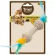 Triol Игрушка NATURAL Гантель с перьями, 10 см