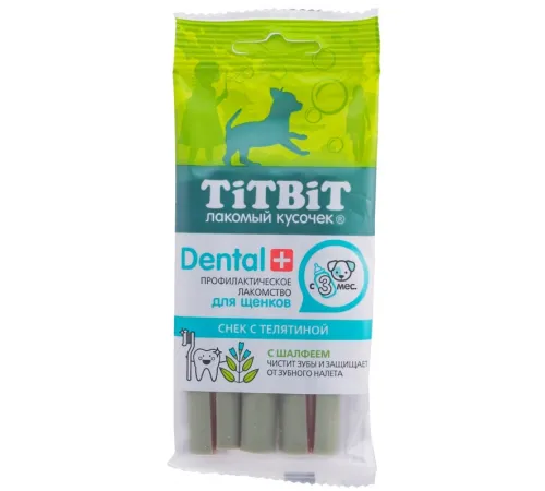 ТИТБИТ Снек с телятиной Dental+, 30 г