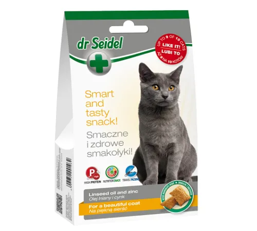 Dr. Seidel Snacks Лакомство для кошек для красивой шерсти, 50 г