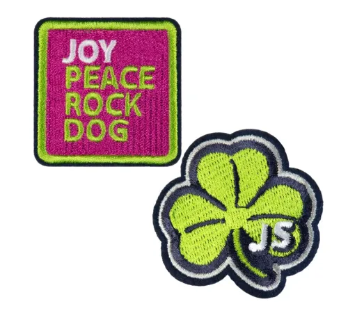 Joyser Два шеврона на кнопках Walk Patches, слоган, трилистник