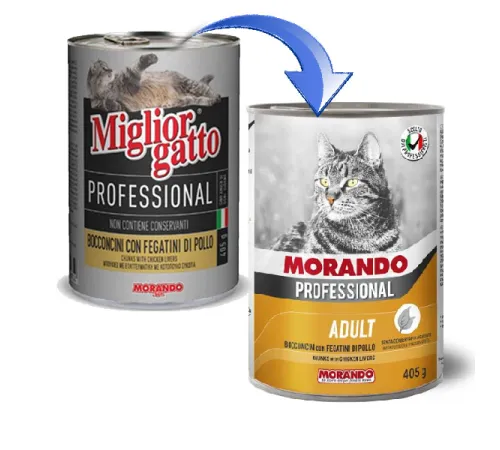 Morando Professional Chicken Livers Chunks cat 405 г