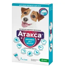 KRKA Капли АТАКСА для собак от 4 до 10 кг, 1х1 мл