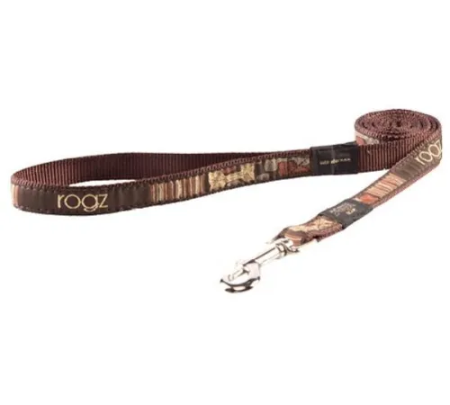 Поводок Rogz Fancy Dress Mocha Bone L 20 мм/1,4 м