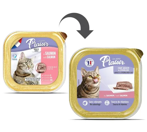 Plaisir Паштет для кошек (Лосось), 100 г