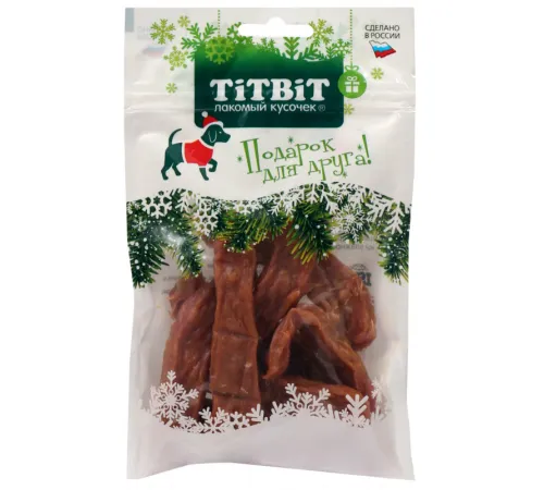 ТИТБИТ Дольки из индейки для собак (Новогодняя коллекция), 70 г