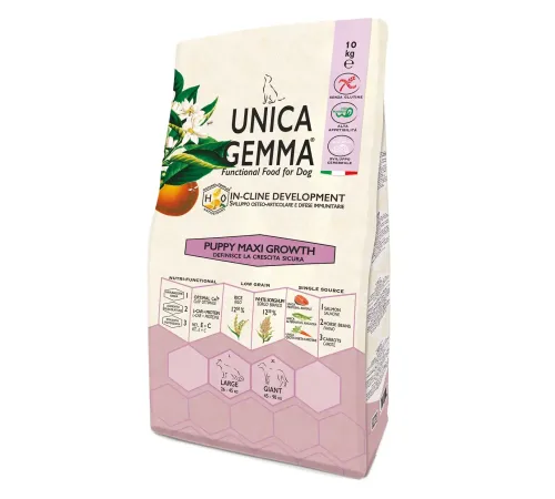 Unica Gemma Growth Puppy Maxi (Лосось), 10 кг