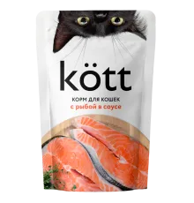 Kott для кошек с рыбой в соусе, 75 г