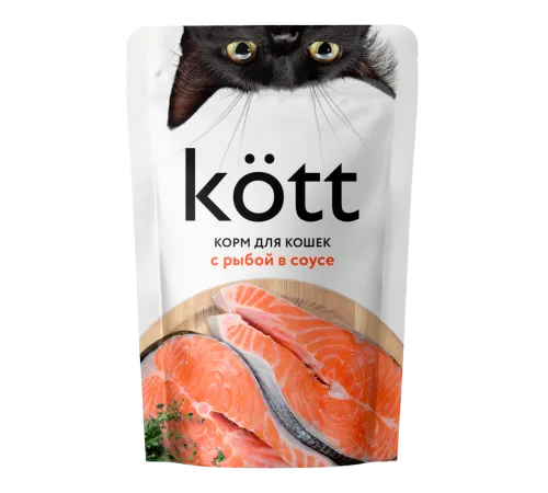 Kott для кошек с рыбой в соусе, 75 г