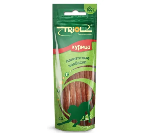 Triol PT01 Колбаски из курицы, 40 г