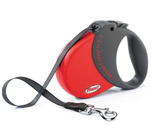 Рулетка Flexi Comfort Compact S, лента 5 м (красный)