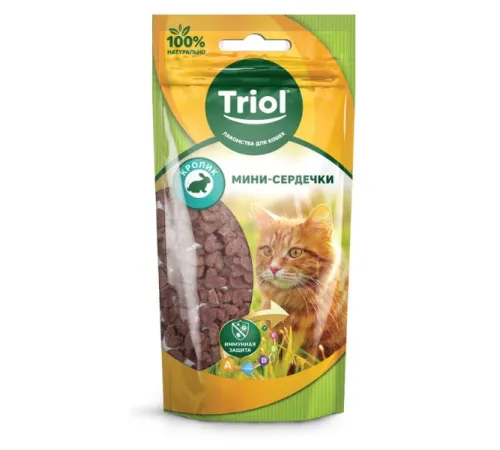 Triol Мини-сердечки из кролика для кошек, 40 г