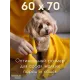 Уютный плед Плед флисовый, Горчичный Желтый, 60х70 см