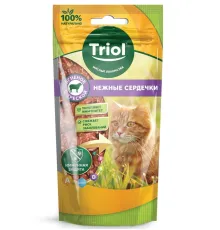 Triol Нежные сердечки из ягненка с треской для кошек, 40 г