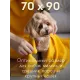 Уютный плед Плед флисовый, Горчичный Желтый, 60х70 см