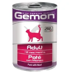 Gemon Консервы Cat Adult Pate Beef, 400 г