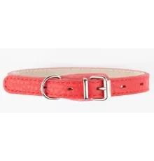 Mr.Kranch Ошейник кожаный прямой, красный, 48-60 см