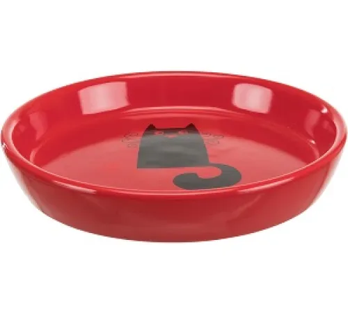 JollyPaw Миска для кошек с рисунком, 0,35 л/15 см, красный