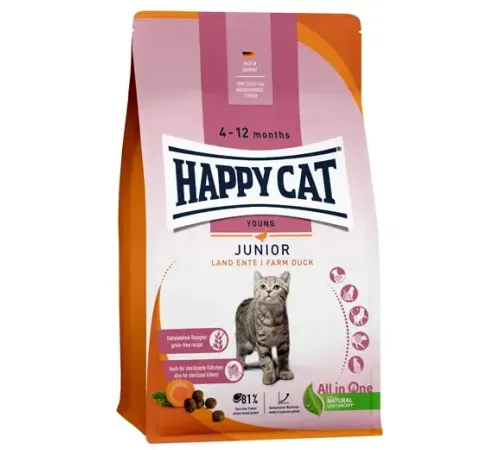 Happy Cat Junior Grainfree (Утка), 1,3 кг