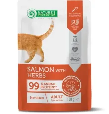 Nature's Protection Консервы Adult Sterilised (Лосось и травы), 100 г